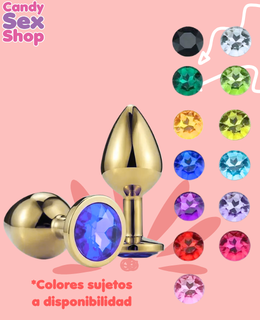 145.shine Gold Jeweled Plug Circulo Grande (ja7271)
