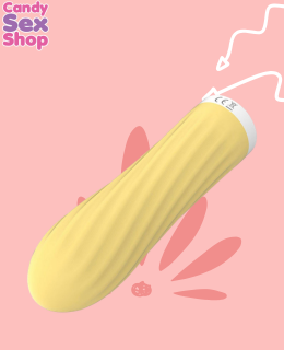 168. Vibrating Texture Bullet   Yellow (ja7959) (3)