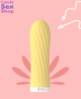 168. Vibrating Texture Bullet   Yellow (ja7959) (2)