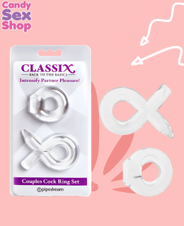 36.  Couples Cock Ring Set Clear (ja5384)