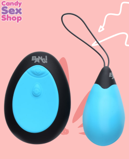 88. Bang! 10x Vibrating Silicone Egg With Remote Control Blue (ja7810) (2)