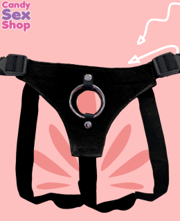 05 ArnÉs De Piel Modelo Suspensorio   Negro (bikini) (ja5343)