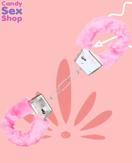 45.  Playful Furry Cuffs   Pink (ja6554) (3)