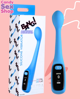 413. Bang! Digital Silicone Vibrator – Blue (ja8854)