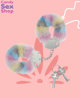 72. Ouch!   Heavy Duty Fluffy Handcuffs   Multicolor 2(ja8222) (2)