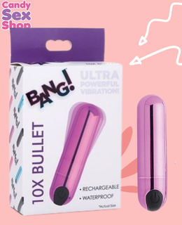 98.  Bg 10x Vibrating Metallic Bullet   Purple (ja6310)