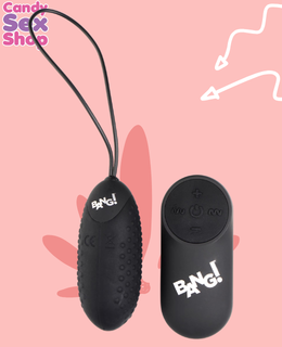 36.  Bang! 28x Nubbed Silicone Egg   Black (ja6306) (2)