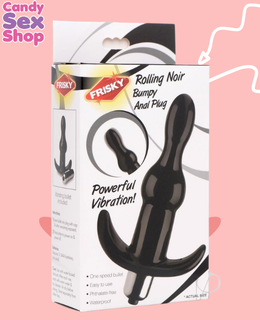 112.  Fr Vibrating Rolling Bumpy Plug   Black (ja6536)