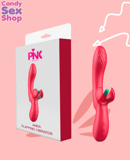 220. Anna Flapping Vibrator   Red (ja8311)