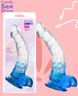171. Lance´s Cock Clear 8.3 Inch Wballs  Blue (ja7184)