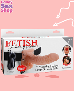 12. Ffs 7” Inch Vibrating Hollow Strap On With Balls (ja4668)