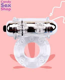 83.  Vibrating Bull Ring Clear (ja3671) (2)