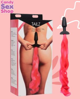 46.  Tz Hot Pink Pony Tail Anal Plug (ja5531)