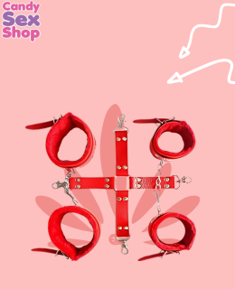 142. Set Bdsm Kit Handcuff   Red (ja8310) (5)