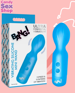 225. Bang! 18x Vibrating Silicone Mini Wand – Blue (ja8910)
