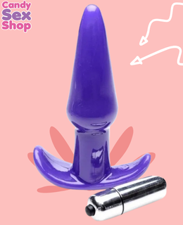 68.  Fr Vibrating Thrilling Smooth Anal Plug   Purple (ja5527) (5)