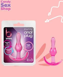 73.  B Yours   Curvy Anal Plug Pink (ja5432)