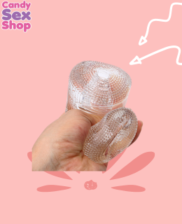 125.  3d Wavy Hole   Twister Dots Masturbator   Clear (ja6922) (4)