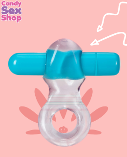 119.  Delight Vibrating C Ring   Blue (ja6830)