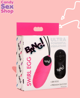 45.  Bang! 28x Swirl Silicone Egg   Pink (ja6473)