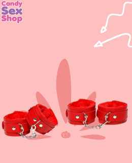 142. Set Bdsm Kit Handcuff   Red (ja8310) (3)