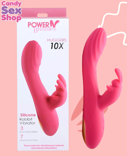 209. Power Bunnies Huggers 10x Silicone Rabbit Vibrator – Pink (ja8231)