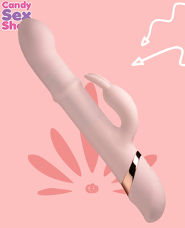 292. In 10x Bunny Slide Sliding Ring Silicone Rabbit Vibrator (ja8904) (3)