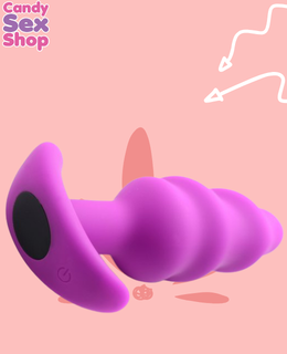 194. Bang! 21x Silicone Swirl Plug W Remote – Purple (ja8852) (4)
