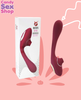 147.dina Wine   2 In 1 Bendable Sucking Vibrator