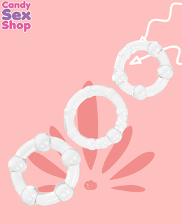 136.  Silicone Island Rings Clear (ja7111) (2)