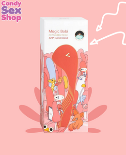 106.  Magic Bobi   2 In 1 Bendable Vibrating   Red (ja6628)