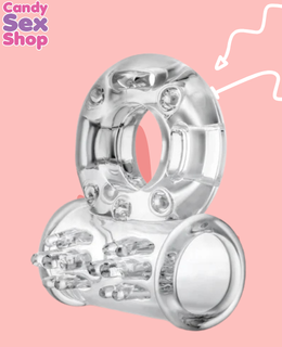 83.  Vibrating Bull Ring Clear (ja3671) (4)