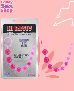 3. Sassy Anal Beads Pink Hi Basic (ja3433)