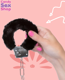 50.  Playful Furry Cuffs   Black (ja6860) (4)