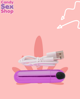 98.  Bg 10x Vibrating Metallic Bullet   Purple (ja6310) (4)