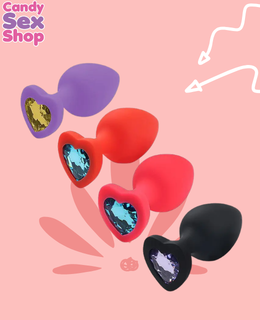 148. Plug Anal De Silicon Heart Medium Ps 12 (ja7400) (3)