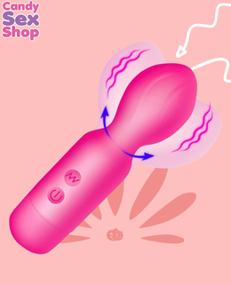 224. Bang! 18x Vibrating Silicone Mini Wand   Pink (ja8909) (3)
