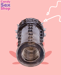 94. Adonis Textured Penis Extension   Smoke (ja8509) (5)