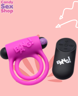 112.  Bang! Cock Ring & Bullet W Remote Control   Pink (ja6587) (2)
