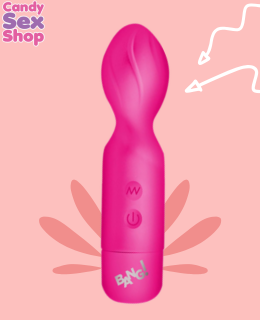 224. Bang! 18x Vibrating Silicone Mini Wand   Pink (ja8909) (2)