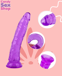 Dildo Morado De Gel Morado (ja4302) (2)