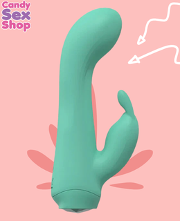 294. Enchanted   Dual Motor 10 Speed Rabbit   Silicone – Green (ja8902) (3)