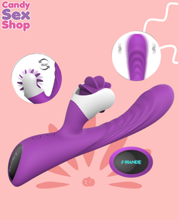 107. S Hande   Nymph   Silicone Rabbit – Purple (ja6658) (4)