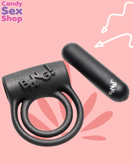 90.  Bang! Silicone Cock Ring & Bullet W Remote Control Black (ja6146) (6)