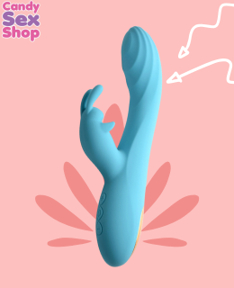 223. Power Bunnies Snuggles 10x Silicone Rabbit Vibrator – Teal (ja8355) (2)