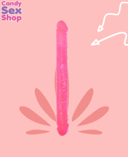 317. Dildo Double Ended 17 Inch   Pink (ja8467) (2)