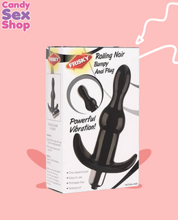 112.  Fr Vibrating Rolling Bumpy Plug   Black (ja6536)