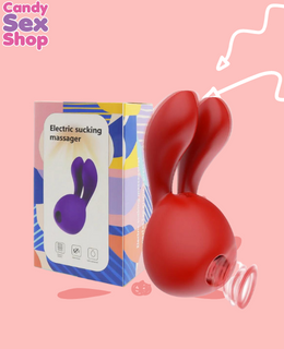 46.  Rabbit 2 In 1   Clit & Nipple Stimulator – Red (ja6771)