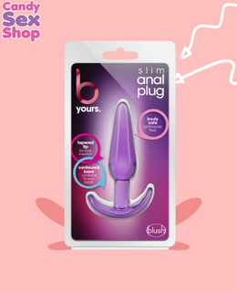 72.  B Yours   Slim Anal Plug   Purple (ja5430)