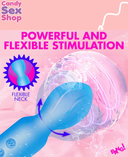 225. Bang! 18x Vibrating Silicone Mini Wand – Blue (ja8910) (5)